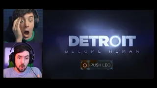 DETROIT BECOME HUMAN | YouTubers React to "Push Leo"