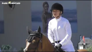 Mary-Kate OLSEN horse jump fail 6 july 2019 during Paris Eiffel Jumping / France