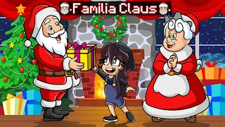 ¡ME CONVIERTO EN LA HIJA DE SANTA CLAUS Y SU NOVIA!😱😍PAPÁ NOEL Y MAMÁ NOEL ME ADOPTAN EN MINECRAFT