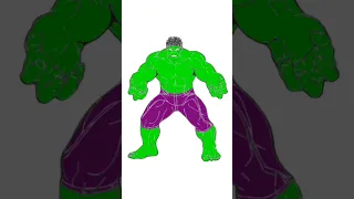 Super Hero Hulk Marvel #DrawingHulk #coloringHulk #SuperHeroHulk #Marvel #shorts