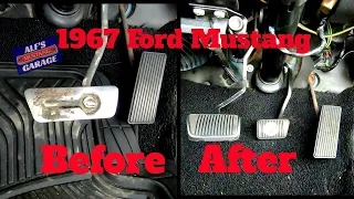 Clutch and brake pedal install - 1967 Ford Mustang - Transmission conversion - C4 auto to 4-Speed