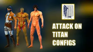 All attack on titan configs textura🔥😱  غليتش جميع سكينات اتاك اون تيتان