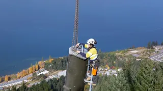 'Huey' Helicopter Lifts Gondola Towers | Project Skyline