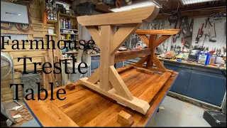 HOW TO BUILD A FARMHOUSE TRESTLE TABLE (DIY)