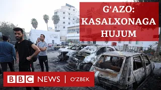 Ғазо ва Исроил: Касалхонага ҳужумда икки томон бир-бирини айбламоқда BBC News O'zbek Hamas Israel