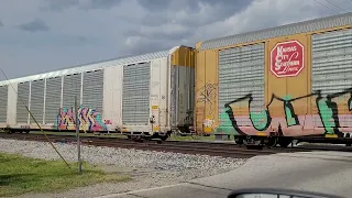 CSX Manifest Rack Train Louisville Indiana Sub Northbound