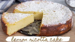 Italian Lemon Ricotta Cake Recipe - NO FLOUR
