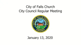 City Council Regular Meeting January 13, 2020