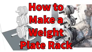 DIY Weight Plate Rack / Weight Plate Tree / Home GYM