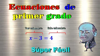 ECUACIONES DE PRIMER GRADO Super Facil ✅ Para principiantes ✅ Ejercicio 1 #ecuaciones #profeguille