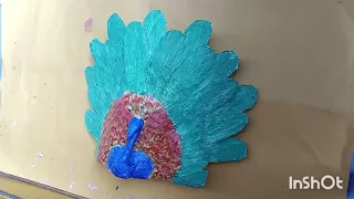 #waste coard board craft for peacock 🦚 using wall putty