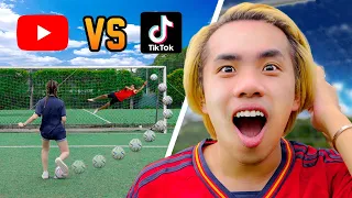 YouTubers vs TikTokers Penalty Kick Challenge