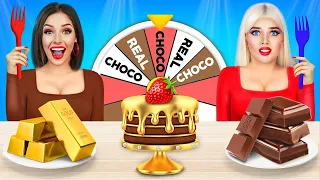 Desafío Chocolate VS Comida Real | ¡Come Solo Dulce 24 horas! Guerra Deliciosa por RATATA POWER