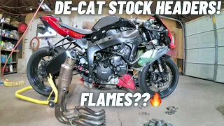 2013 - 2023 ZX6R Stock Header Mod |Cat Delete - Exhaust Decat | Flames, Cracks and Pops |