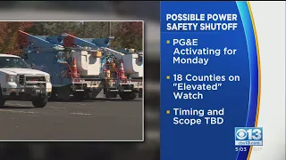 Possible PG&E Shutoffs For 18 Counties Monday