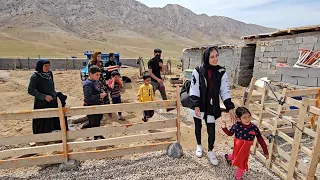 Rural family.  Fatemeh, the daughter of the family, returned to the village for Nowruz holidays