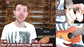 Wie schön, dass du geboren bist - Ukulele - Kinderlied Ukulele-für ErzieherIn - Ukulele lernen