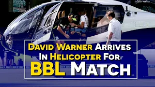 Viral Video: Watch David Warner Arrives at SCG In Helicopter for BBL 13 Game | BBL 13 |