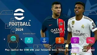 eFootball PES 2024 PPSSPP Android Offline New Update Kits & Latest Transfer 23/24 Camera PS5