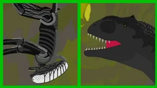 Tyrannosaurus Rex vs Xenomorph (Cartoon)