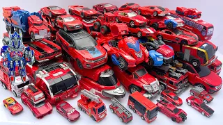 Red Color New TRANSFORMERS Show - Rescue BUMBLEBEE Stopmotion: Robot Tobot HelloCarbot Dinosaur Toys