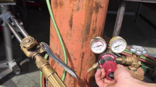 Oxy Acetylene cutting torch setup