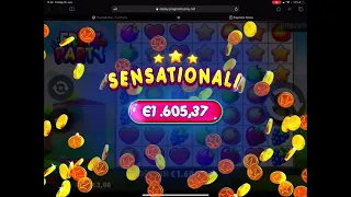 Fruit Party 15.000€ MAX WIN! 5000x Base Game Hit