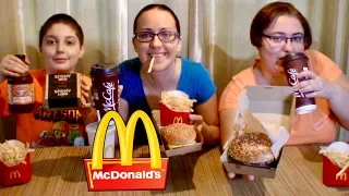 McDonalds Montreal Steak Spice BBQ Angus | Gay Family Mukbang (먹방) - Eating Show