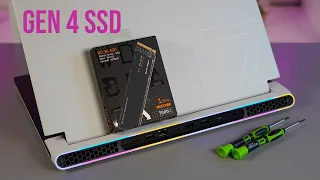 Alienware X17 / X15 SSD upgrade featuring Gen 4 M.2 NVMe