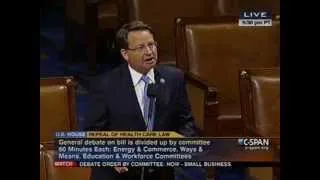 U.S. Congressman Gary Peters debates against GOP efforts to repeal the Affordable Care Act