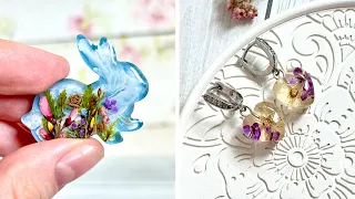 Beautiful DIY Flower and Epoxy resin jewelry You'll Love || Relax and Hand Made