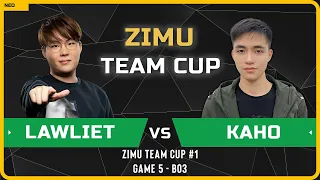 WC3 - Zimu Team Cup #1 - Game 5: [NE] LawLiet vs. Kaho [NE]