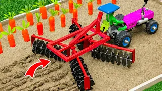Diy tractor making special plough to grow carrot field | DIY mini tractor machine | @SunFarming