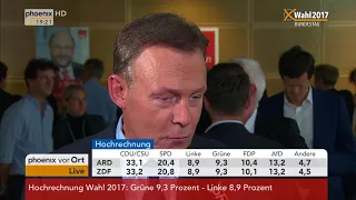 Bundestagswahl 2017: Thomas Oppermann gibt Interview zu vorläufigen Ergebnissen am 24.09.2017