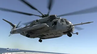 CH-53E Super Stallion United States Marines at sea #helicopter #marines #navy