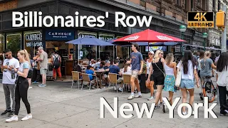 Walking New York City [4K] : Billionaires' Row to Times Square | Summer Walk