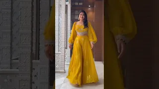 💞#haldi outfit for bride #ytshorts #fashion #fashiontrends #uniquefashionshorts