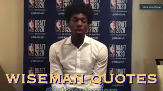 📺 Wiseman: “I’m a very educational person” (credits mom, note: 4.0 GPA); re G League Select Team