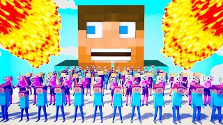 100x MINECRAFT TEAM + GIANT DIAMOND ARMOR STEVE vs EVERY GOD   | Totally Accurate Battle Simulator