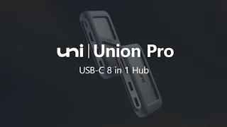 The ultimate uni USB-C 8in1 Hub | Union Pro - Compatible for MacBook Pro - PD Charging - USB 3.0