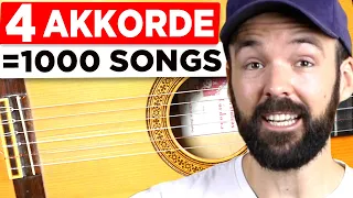 Wie du mit nur 4 Akkorden 1000 Songs spielen kannst - Gitarre lernen