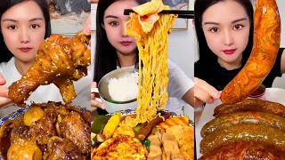 Chinese Spicy Food Mukbang Big Bites | Eating Spicy Chicken | 중국만두먹방 | 매운국수먹방 | Fire Food ASMR