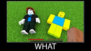 Minecraft wait what meme part 312 realistic minecraft Roblox