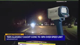 Teen allegedly caught going 70+ mph over the speed limit