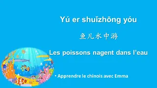 鱼儿水中游/les poissons nagent dans l'eau/comptine chinoise avec lyric, pinyin et la traduction