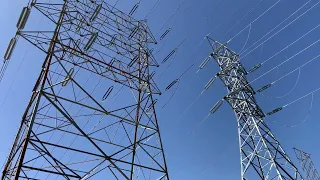 Power Lines in the Mountains of California