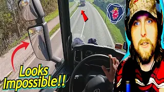 American Reacts to Scania POV Driving Dangerous Drop-off location