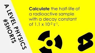 Calculate the Half-life - A Level Physics #Shorts