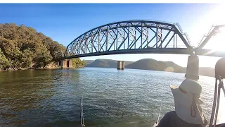 Overnight fishing on a boat at Hawkesbury River