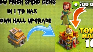 | HOW MUCH SPEND GEMS IN MAX TOWN HALL | FULL VIDEO | CLASH OF CLANS #clashofclans #trending #gaming